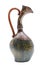 Antic engraved colored wooden vase in oriental style