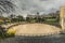 Antic roman ruins named Arenes de Lutece in Paris