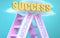 Anticipation ladder that leads to success high in the sky, to symbolize that Anticipation is a very important factor in reaching