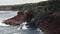 Anticlinal fold in sedimentary rock geology at eden in nsw, australia