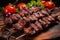 Anticuchos Grilled Skewered Meat, Peruvian Cuisine On