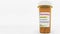 Antidepressant pills in a prescription bottle. Conceptual 3D rendering