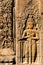 Antient reliefs of Banteay Kdei Temple in Angkor Wat complex, Cambodia