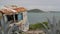 Antigua abandoned beach bar and sea