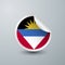 Antigua and Barbuda Flag with Sticker Design