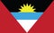 Antigua and Barbuda flag vector graphic. Rectangle Antiguan and Barbudan flag illustration. Antigua and Barbuda country flag is a