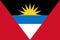 Antigua and Barbuda national flag, official flag of Antigua and Barbuda, true color