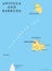 Antigua and Barbuda Political Map