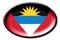 Antigua and Barbuda - round country flag with an edge