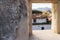 Antigua de Guatemala view through a stone window