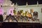 ANTIGUA, GUATEMALA - MARCH 25, 2016: Large float carried by the participants of the procession on Good Friday in Antigua