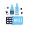 Antihistamine Pills Icon, Anti Histamine Tablets, Anti Allergy Medicine