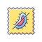 Antimicrobial fabric feature vector flat color icon