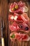 Antipasti Platter of Cured Meat, jamon, olives, sausage, salam