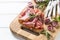 Antipasto - sliced meat, ham, salami, olives