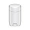 Antiperspirant stick with closed cap. White vector realistic mockup template. Men or woman blank deodorant stick