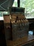 The antique ancient cash register