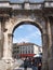 Antique arch of Sergii in Pula