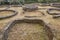 Antique archaeological castrum stone fort village of Borneiro, Galicia. Spain