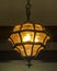 Antique artistic lantern with amber lighting