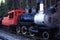 Antique Baldwin wood burning steam locomotive