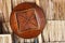 Antique bamboo basket hanging in a Thai rural house