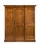 Antique bedroom wardrobe closed wooden isolated