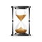 Antique black hourglass with transparent effect