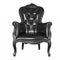 Antique black leather chair