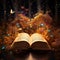 Antique book transformed into vibrant, fantasy world