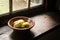 Antique bowl of pears