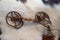 Antique braided horse bridle bit