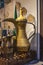 Antique brass coffee pot in the Al-Balad historical district