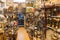 Antique brass, copper, and tin coffee pots in the Al-Balad district