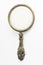 Antique brass hand-mirror