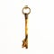Antique Brass Wood Key With Metal Arrow Charm - Yinka Shonibare Style