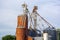 Antique Brick Grain Elevator Silo Structure During the Day