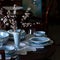 Antique British blue porcelain tea set.