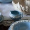 Antique British blue porcelain tea set.