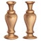 Antique bronze vase 3D Vintage High floor vase with golden ornaments 3d rendering