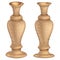 Antique bronze vase 3D Vintage High floor vase with golden ornaments 3d rendering