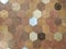 Antique brown hexagonal pattern decorative ceramic wall panel
