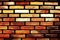 Antique building wall on old vintage red and brown brick texture, brickwork pattern.