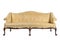 Antique camel back sofa with upholstery old original