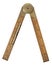 Antique carpenter\'s folding ruler of 19th century