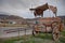 Antique carriage in El Chalten near Fitz Roy, Argentina