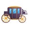 Antique carriage icon, cartoon style