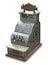 Antique cash register, isolated