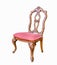 Antique Chair with Cushion isolated with clipping path.