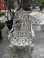 Antique chair made of white iron with classic nuance bernuansa